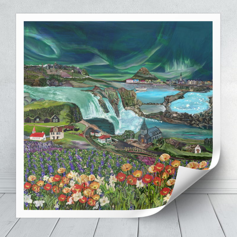 Viking Valley | Mixed Media Mural