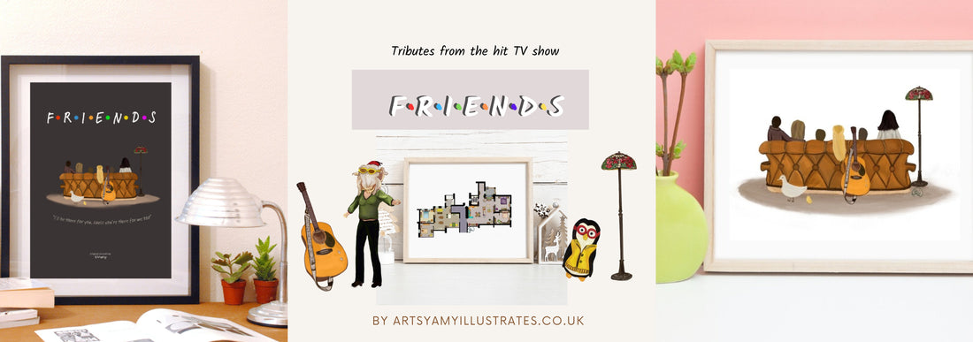 4 hand drawn illustrations you'll LoVE, if you're not over FRIENDS
