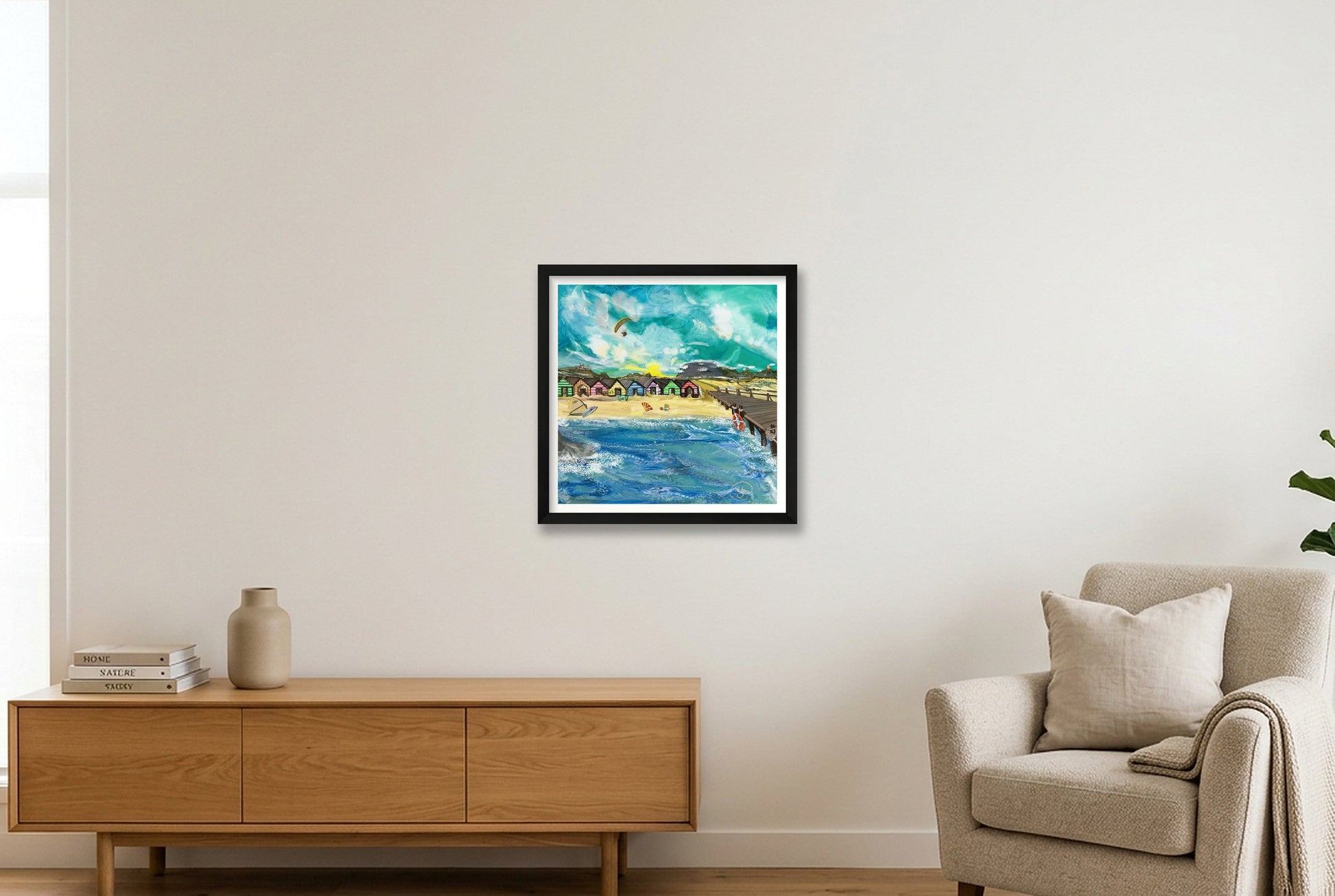 SWELL - Murals on Paper AjW — 40×40cm, 16×16" Black Frame