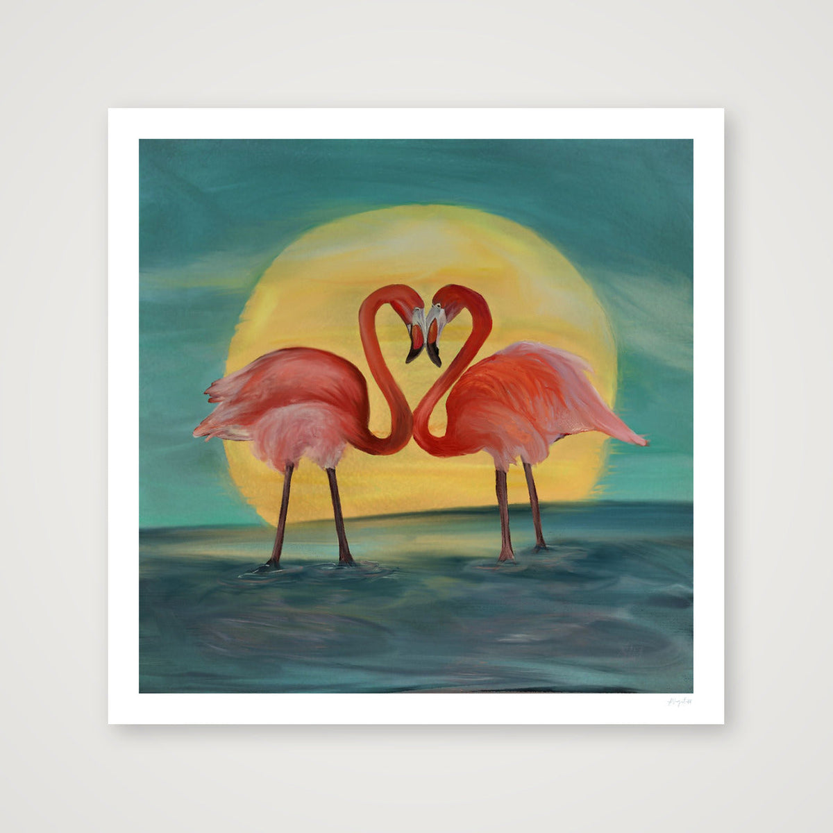 Fighting For Love - Gold Edition — 50×50cm, 20×20" Print only