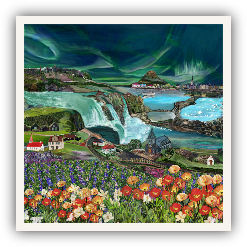 Viking Valley | Mixed Media Mural